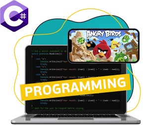 Программирование на C#. Удивительный мир 2D-игр - Школа программирования для детей, компьютерные курсы для школьников, начинающих и подростков - KIBERone г. Каушаны